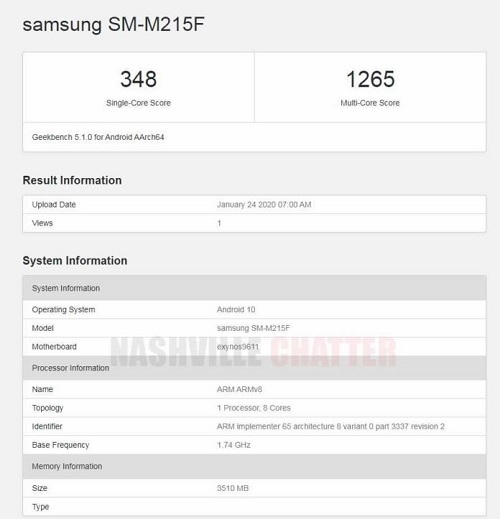 گلکسی M21 سامسونگ