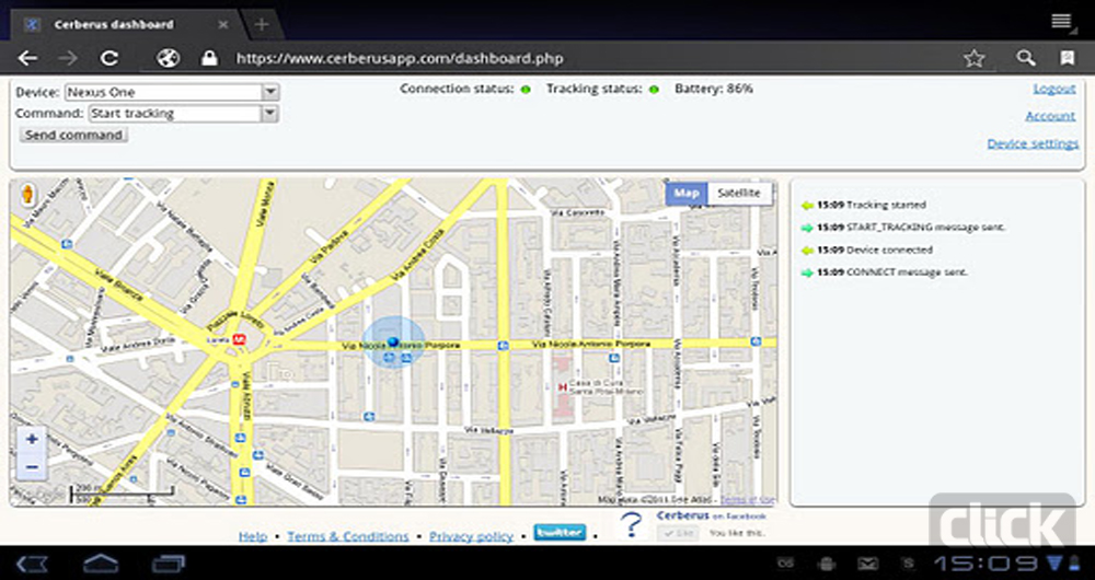 تماشا کنید؛ پیدا شدن گوشی هوشمند به‌وسیله نرم‌افزارCerberus
